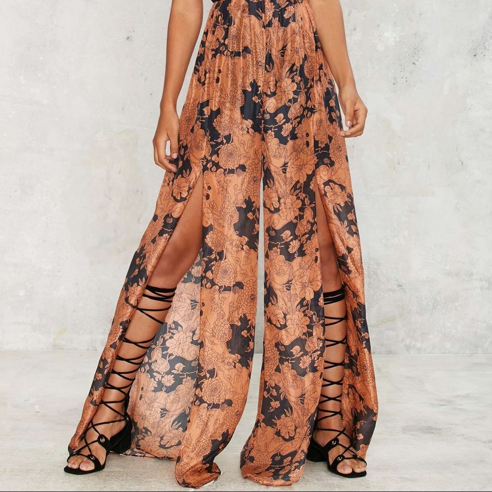 Nasty Gal Summer Nights Silk Jumpsuit - Picture 2 of 3